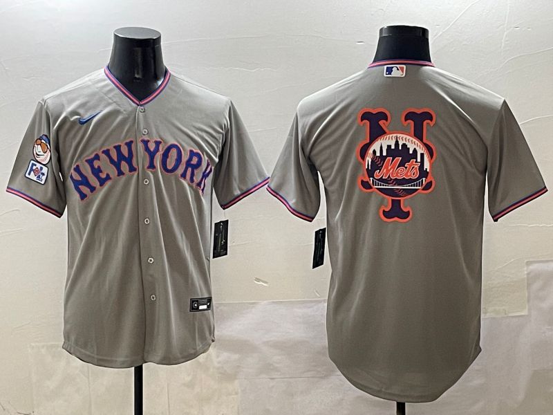 Men New York Mets Blank Grey Second generation 2025 Nike MLB Jersey style 12->oakland athletics->MLB Jersey